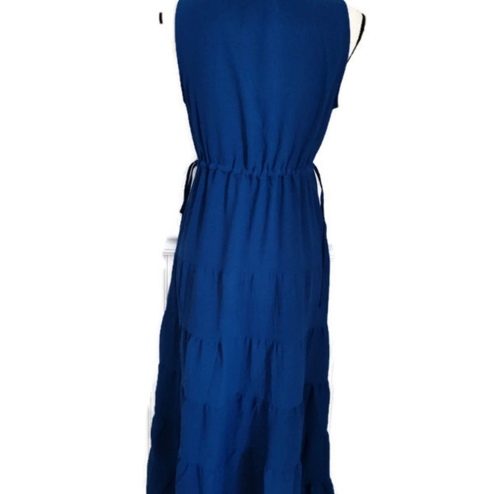 Max Studio Periwinkle Blue Maxi Sleeveless Spring Summer long  Dress - Picture 4 of 4